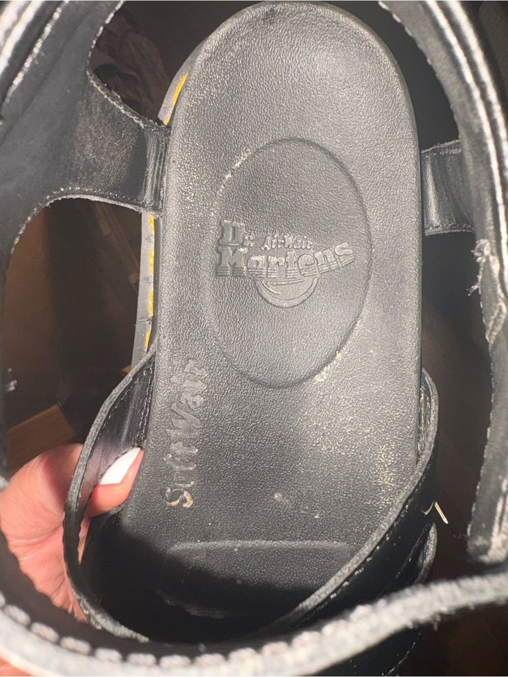 Dr. Doc Martens Women's Blaire patent leather Black Platform Sandals size 7-8 - Picture 6 of 11
